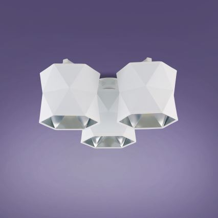 Lustre monté en surface SIRO 3xE27/15W/230V blanc/argenté