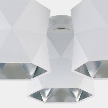 Lustre monté en surface SIRO 3xE27/15W/230V blanc/argenté