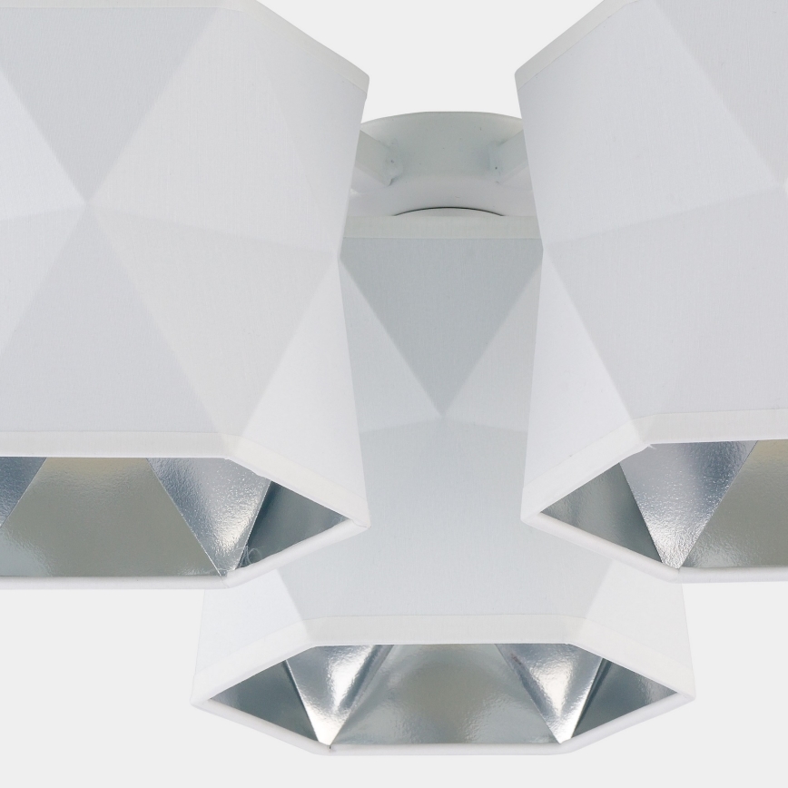 Lustre monté en surface SIRO 3xE27/15W/230V blanc/argenté