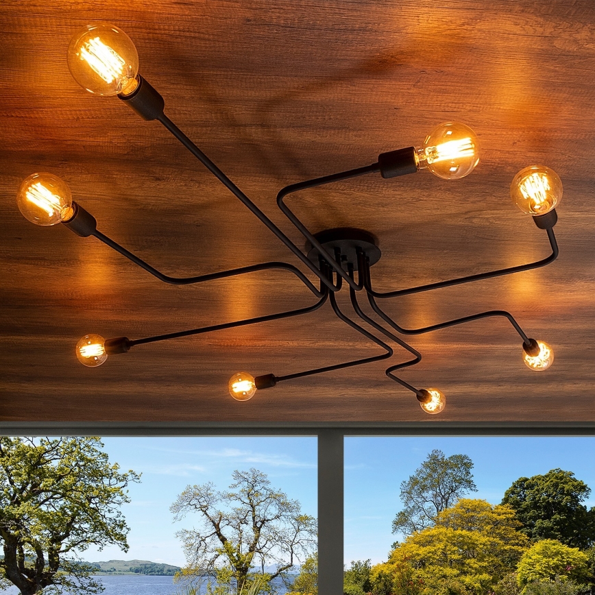 Lustre monté en surface TRUVA 8xE27/100W/230V