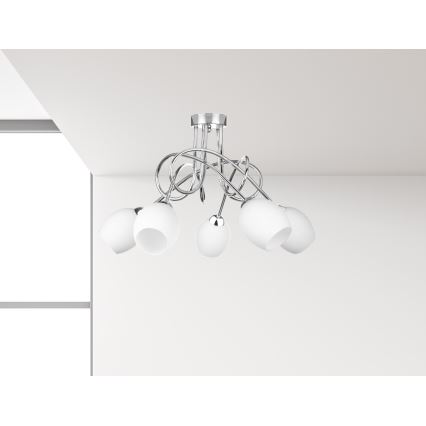 Lustre monté en surface TWIST WHITE 5xE14/40W/230V