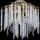 Lustre plafonnier 6x E14 (60 W / 230 V) + 3x LED (3 W), Ø 54 cm, finition dorée
