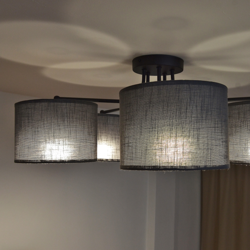 Lustre plafonnier ALBA 5xE27/15W/230V gris