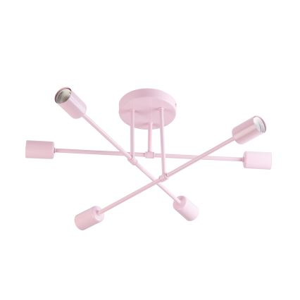 Lustre plafonnier CAMBRIDGE 6xE27/15W/230V rose