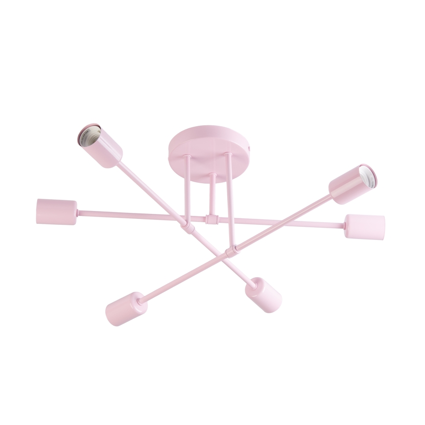 Lustre plafonnier CAMBRIDGE 6xE27/15W/230V rose