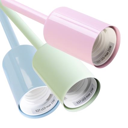 Lustre plafonnier CAMBRIDGE 6xE27/15W/230V vert/bleu/rose