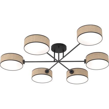 Lustre plafonnier MAGA 6xE14/10W/230V beige