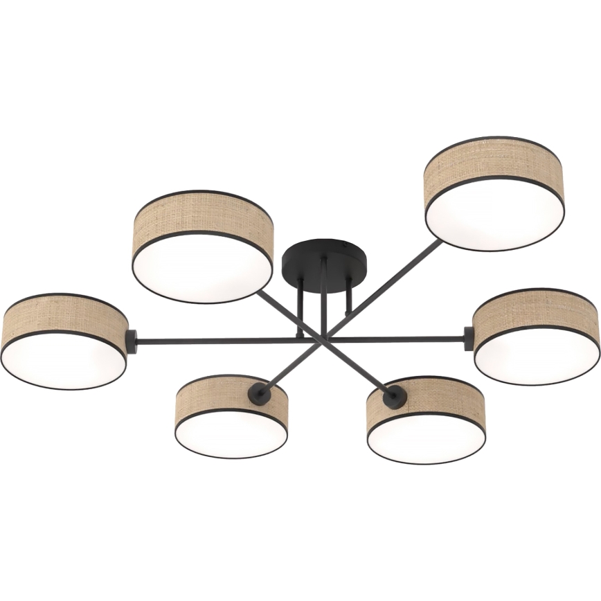 Lustre plafonnier MAGA 6xE14/10W/230V beige