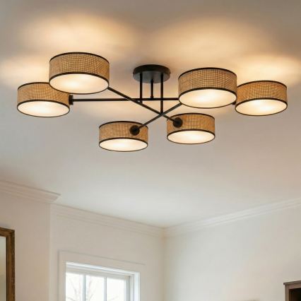 Lustre plafonnier MAGA 6xE14/10W/230V beige