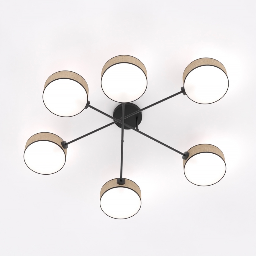 Lustre plafonnier MAGA 6xE14/10W/230V beige