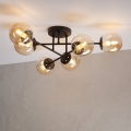 Lustre plafonnier MALENA 6xE14/5W/230V marron/beige fumé