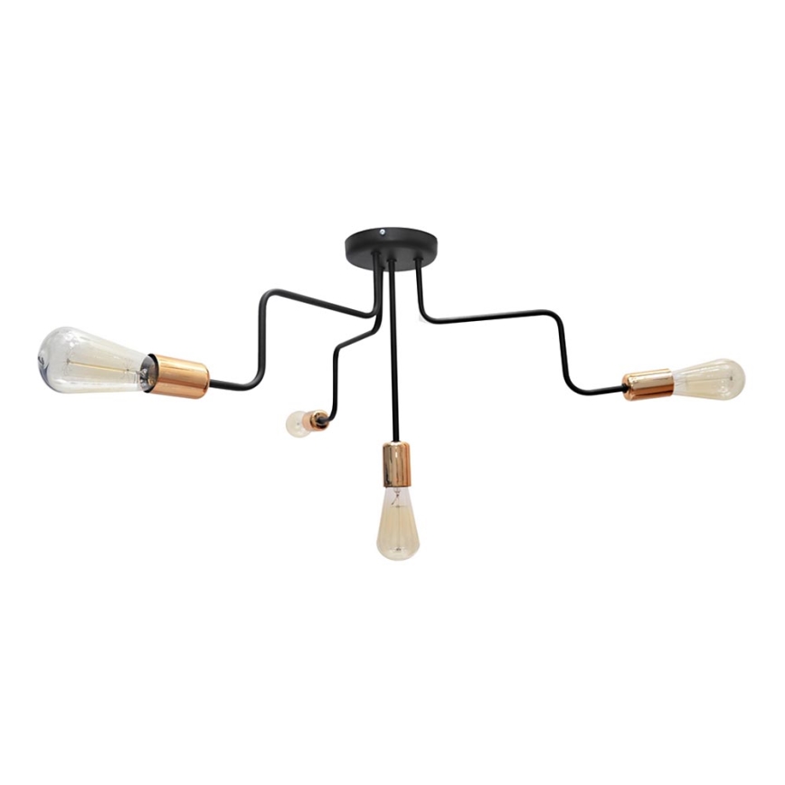 Lustre plafonnier OXFORD 4xE27/15W/230V noir