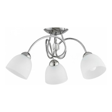 Lustre plafonnier SELENE 3xE27/15W/230V, finition chrome brillant