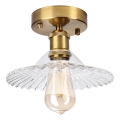 Lustre plafonnier TRISH 1xE27/15W/230V doré/transparent