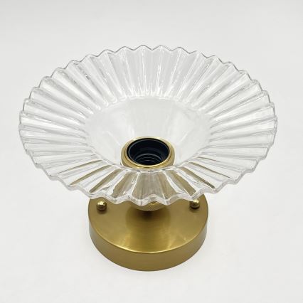 Lustre plafonnier TRISH 1xE27/15W/230V doré/transparent
