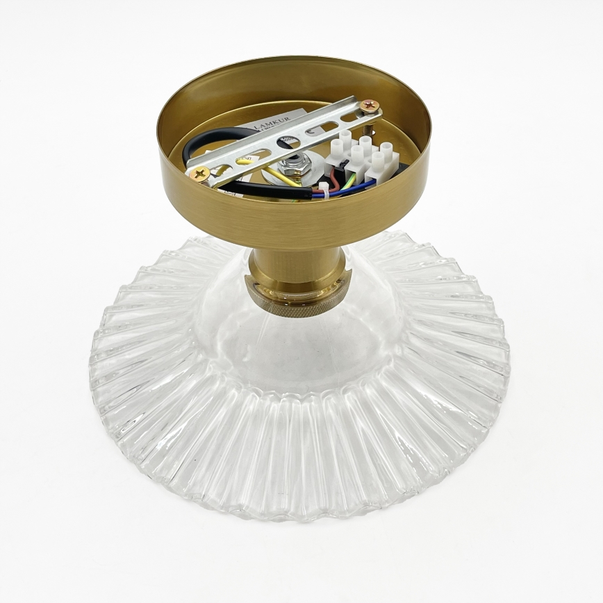 Lustre plafonnier TRISH 1xE27/15W/230V doré/transparent