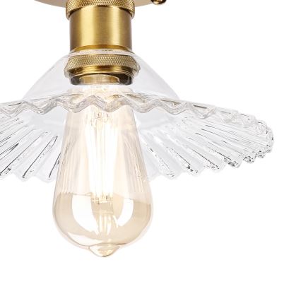 Lustre plafonnier TRISH 1xE27/15W/230V doré/transparent