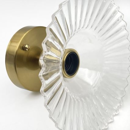 Lustre plafonnier TRISH 1xE27/15W/230V doré/transparent