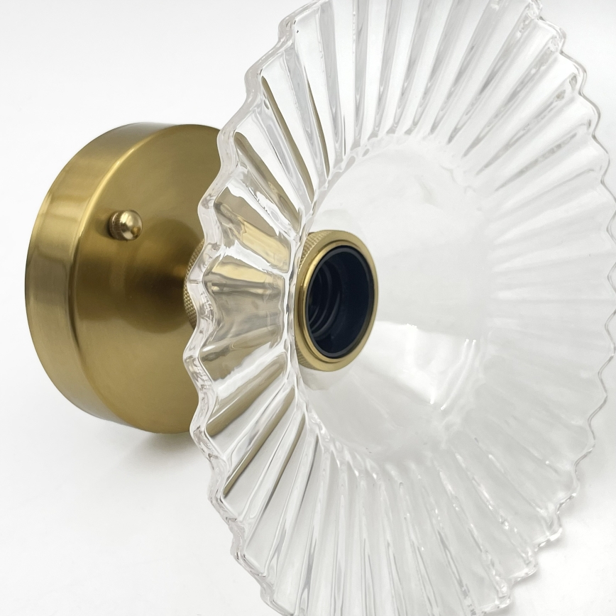 Lustre plafonnier TRISH 1xE27/15W/230V doré/transparent