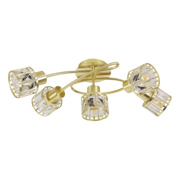 Lustre plafonnier ZAHARA 5xE27/10W/230V doré