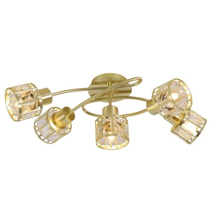 Lustre plafonnier ZAHARA 5xE27/10W/230V doré