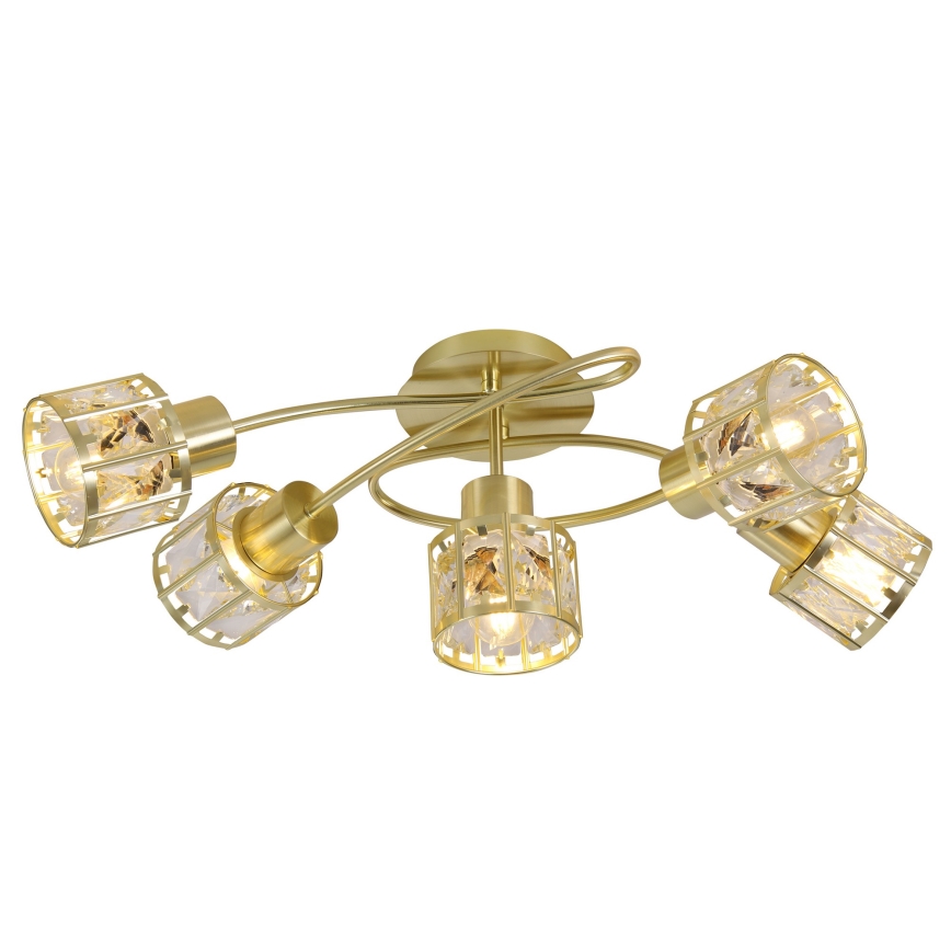 Lustre plafonnier ZAHARA 5xE27/10W/230V doré
