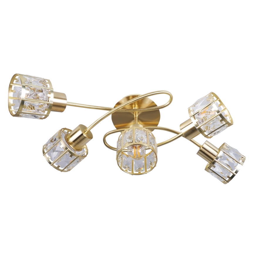 Lustre plafonnier ZAHARA 5xE27/10W/230V doré