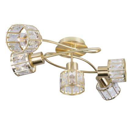 Lustre plafonnier ZAHARA 5xE27/10W/230V doré