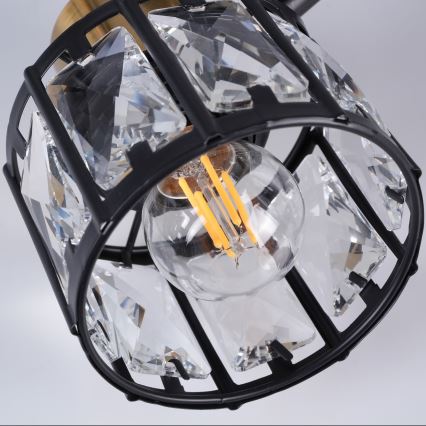 Lustre plafonnier ZAHARA 5xE27/10W/230V noir