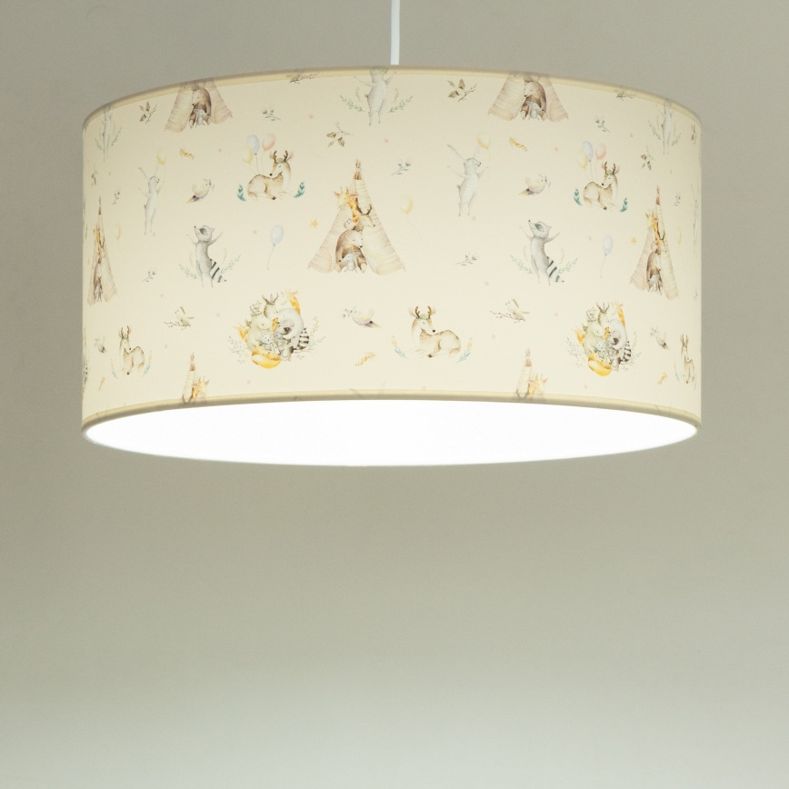 Lustre pour chambre d'enfant KIDS ROOM 1xE27/60W/230V Ø 40 cm, motifs animaux