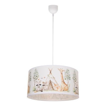 Lustre pour chambre d'enfant KIDS ROOM 1xE27/60W/230V, Ø 40 cm, motifs animaux