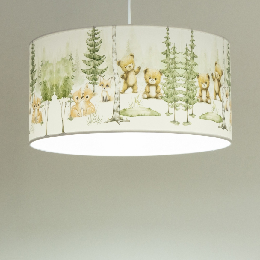 Lustre pour chambre d'enfant KIDS ROOM 1xE27/60W/230V Ø 40 cm, motifs d'animaux