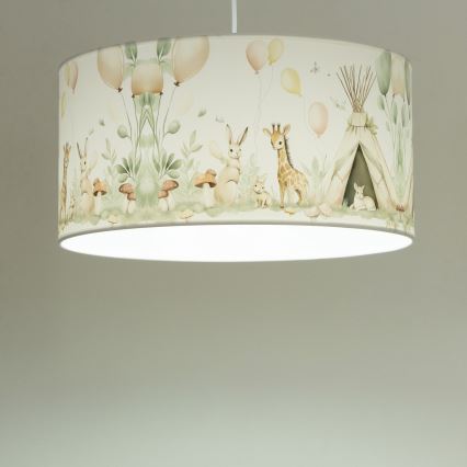 Lustre pour chambre d'enfant KIDS ROOM 1xE27/60W/230V Ø 40 cm — motifs animaux