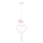 Lustre pour enfant en câble HEART 1xE27/20W/230V rose/blanc