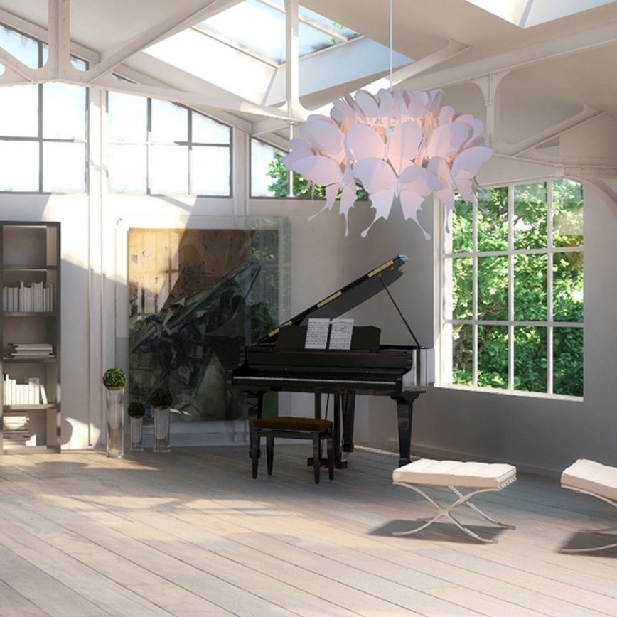 Lustre pour enfant FARFALLA 1xE27/60W/230V rose