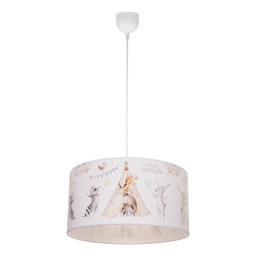 Lustre pour enfant KIDS ROOM 1xE27/60W/230V Ø 40 cm à motifs d'animaux