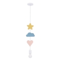 Lustre pour enfants avec câble TRIO 1xE27/20W/230V jaune/bleu/rose