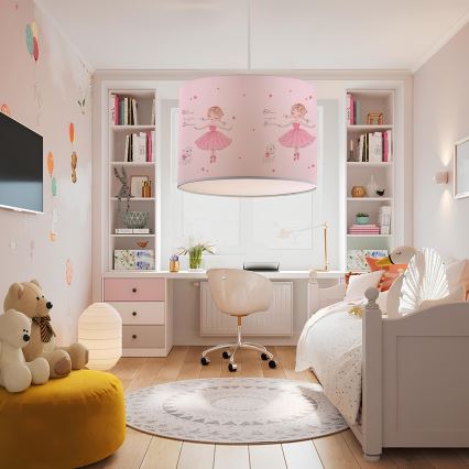 Lustre pour enfants CANDY 1xE27/40W/230V rose