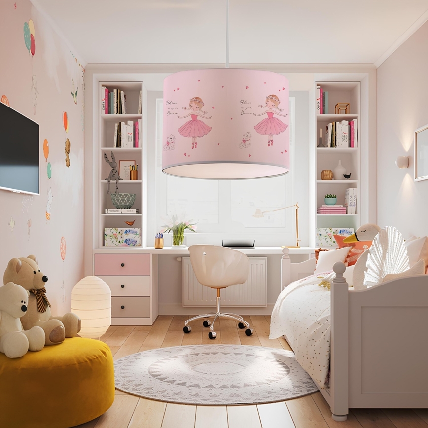 Lustre pour enfants CANDY 1xE27/40W/230V rose