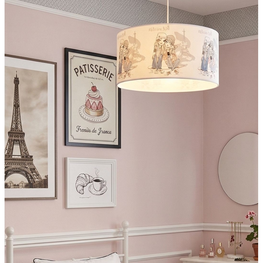 Lustre pour enfants GIRLS VIBES 1xE27/60W/230V Ø 40 cm Paris