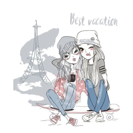 Lustre pour enfants GIRLS VIBES 1xE27/60W/230V Ø 40 cm Paris