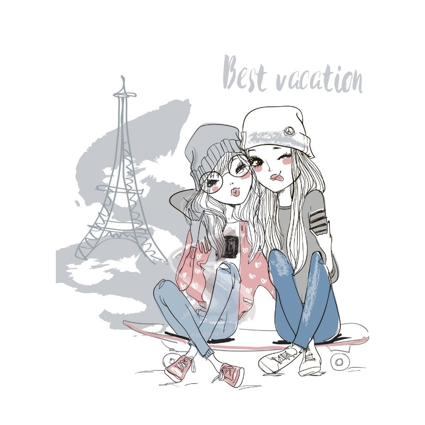 Lustre pour enfants GIRLS VIBES 1xE27/60W/230V Ø 40 cm Paris