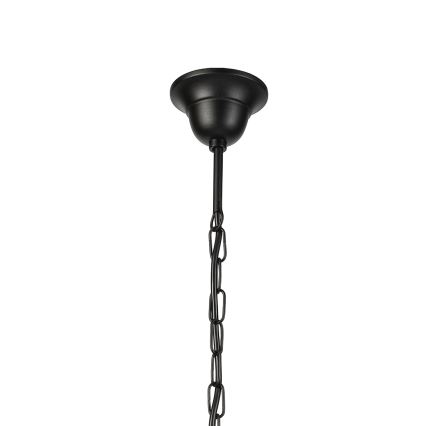 Lustre rétro sur chaîne 5xE27/60W/230V noir/blanc