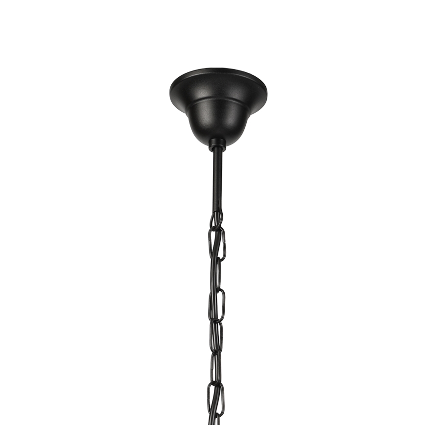 Lustre rétro sur chaîne 5xE27/60W/230V noir/blanc