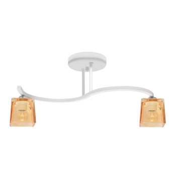 Lustre SANTOS 2xE27/15W/230V blanc/orange