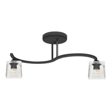 Lustre SANTOS 2xE27/15W/230V noir/transparent