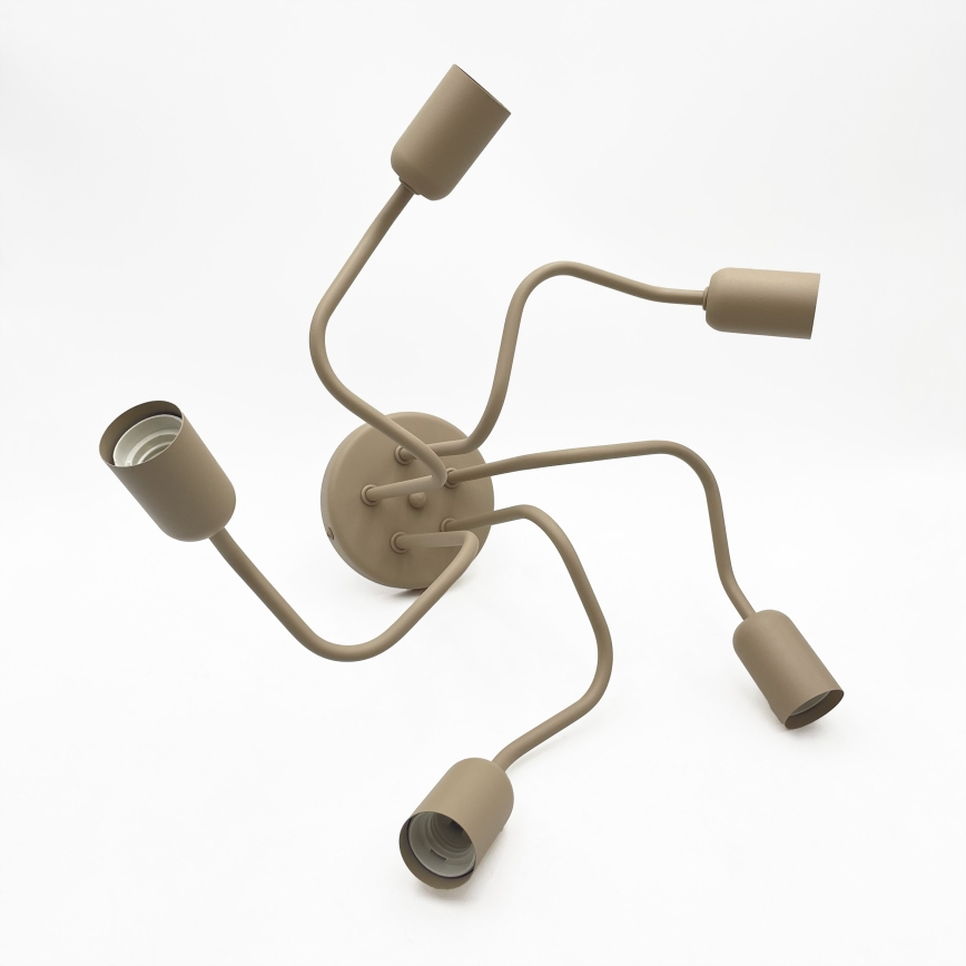 Lustre semi-plafonnier CHARLIE 5xE27/15W/230V beige