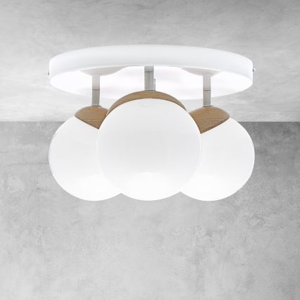 Lustre SFERA WOOD 3xE14/40W/230V