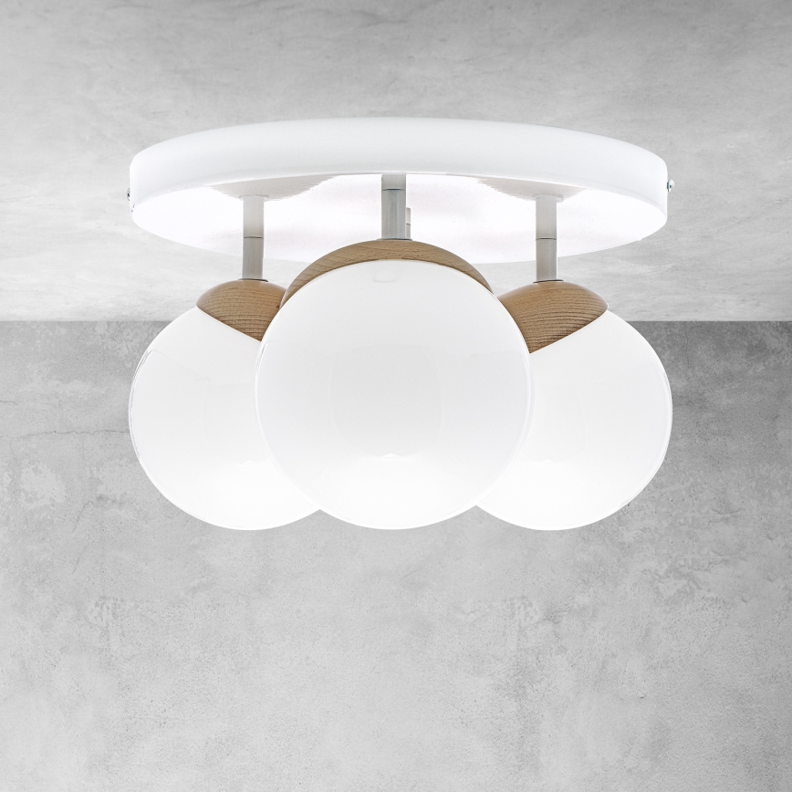 Lustre SFERA WOOD 3xE14/40W/230V