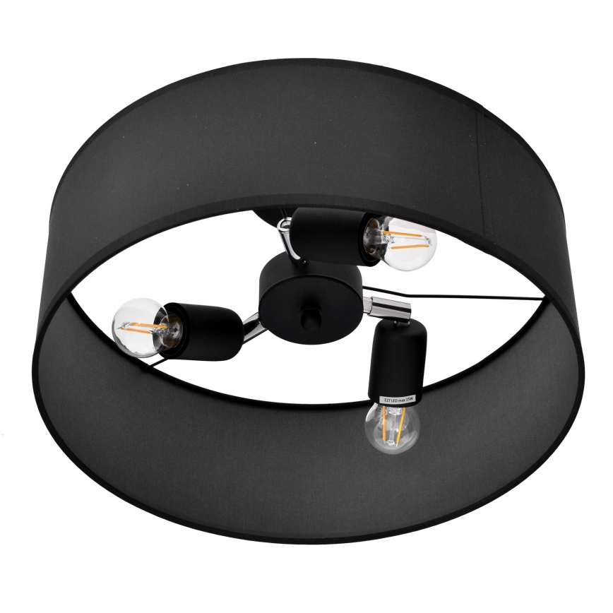 Lustre sur barre ALBA 3xE27/15W/230V noir